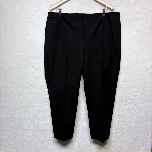 Talbots Hampshire Ankle Pants - Curvy Fit Black Womens Plus Size 18WP PETITE - Picture 2 of 9